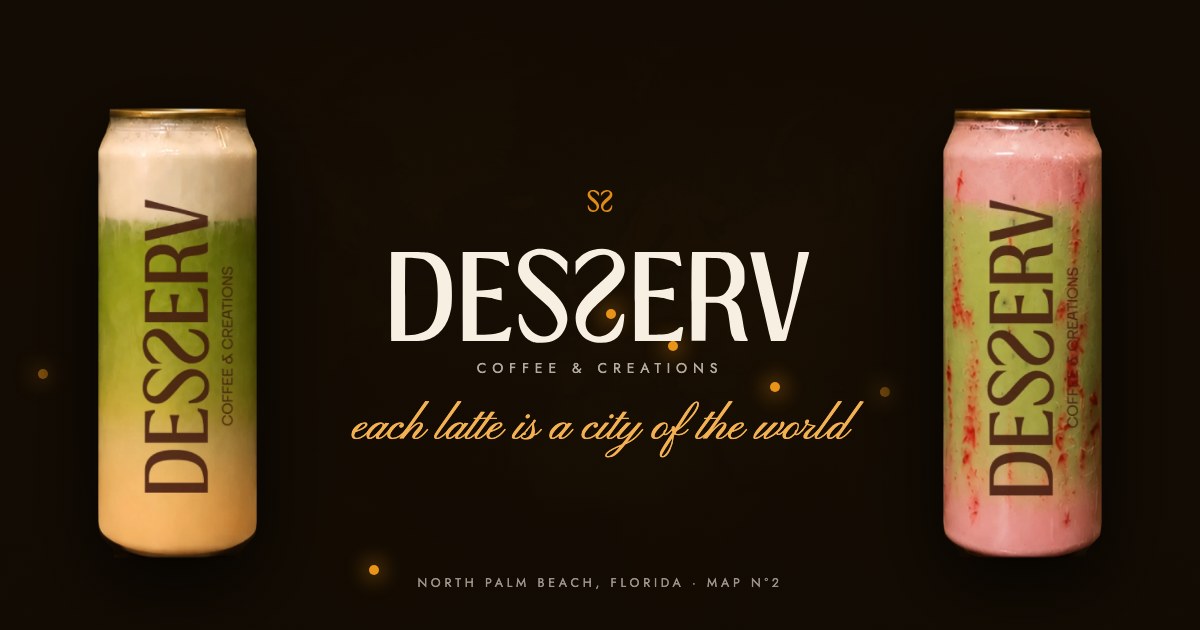 Share card for Desserv: the wordmark over the counter